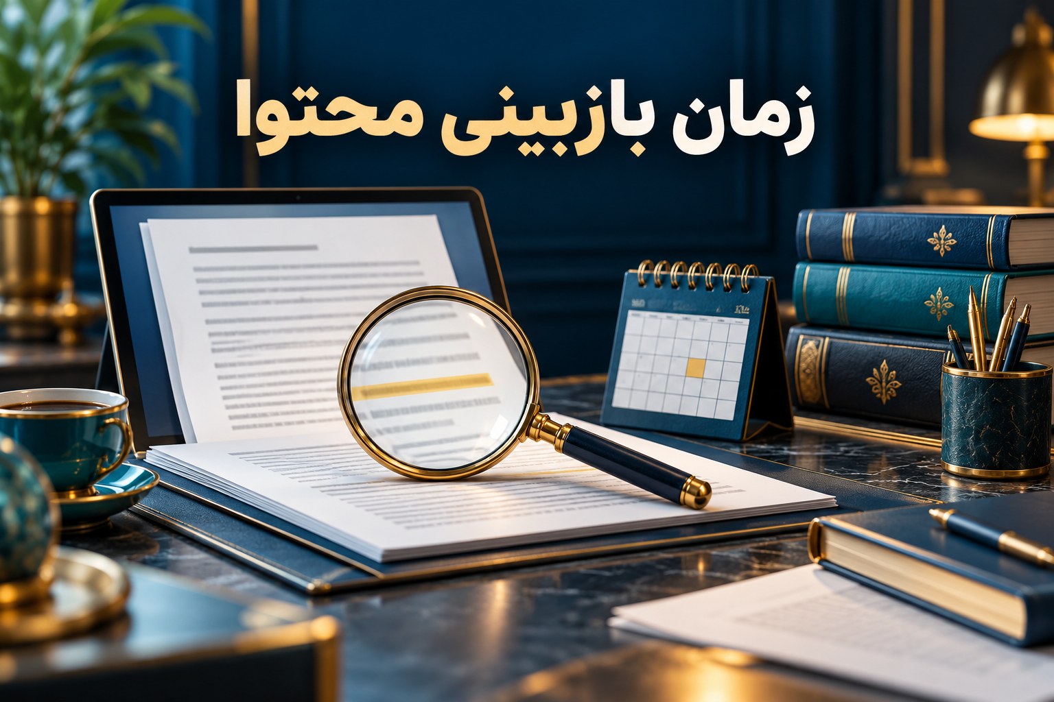 زمان بندی بازبینی محتوا و بررسی منابع و اطلاعات قدیمی