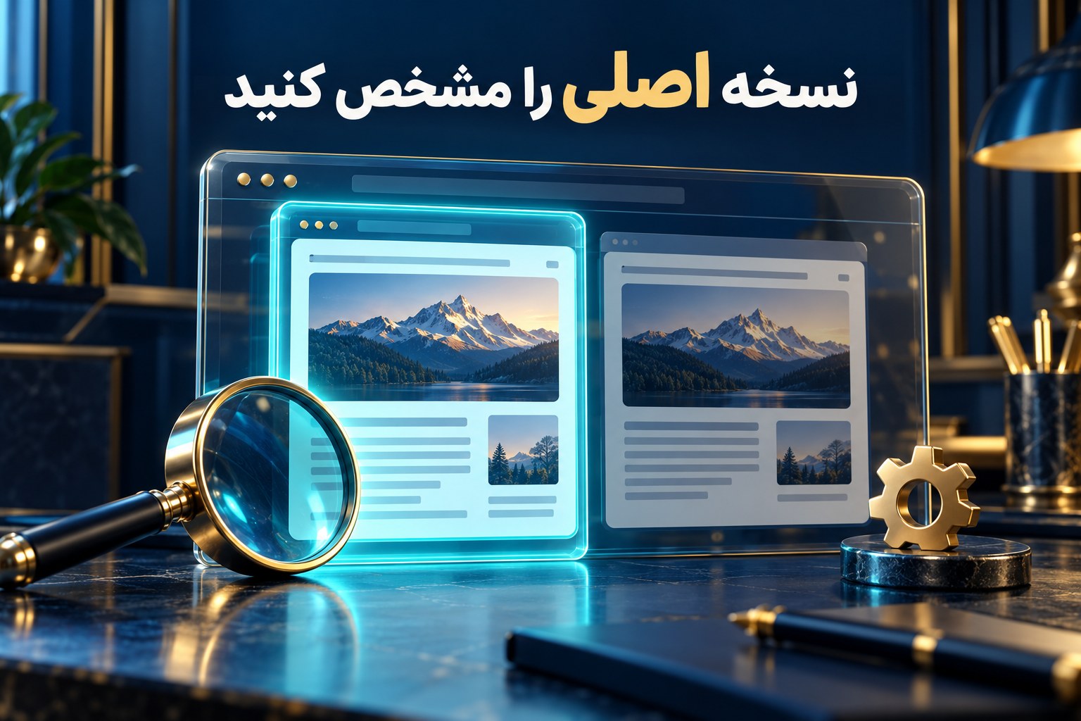 انتخاب نسخه اصلی صفحات دارای محتوای تکراری